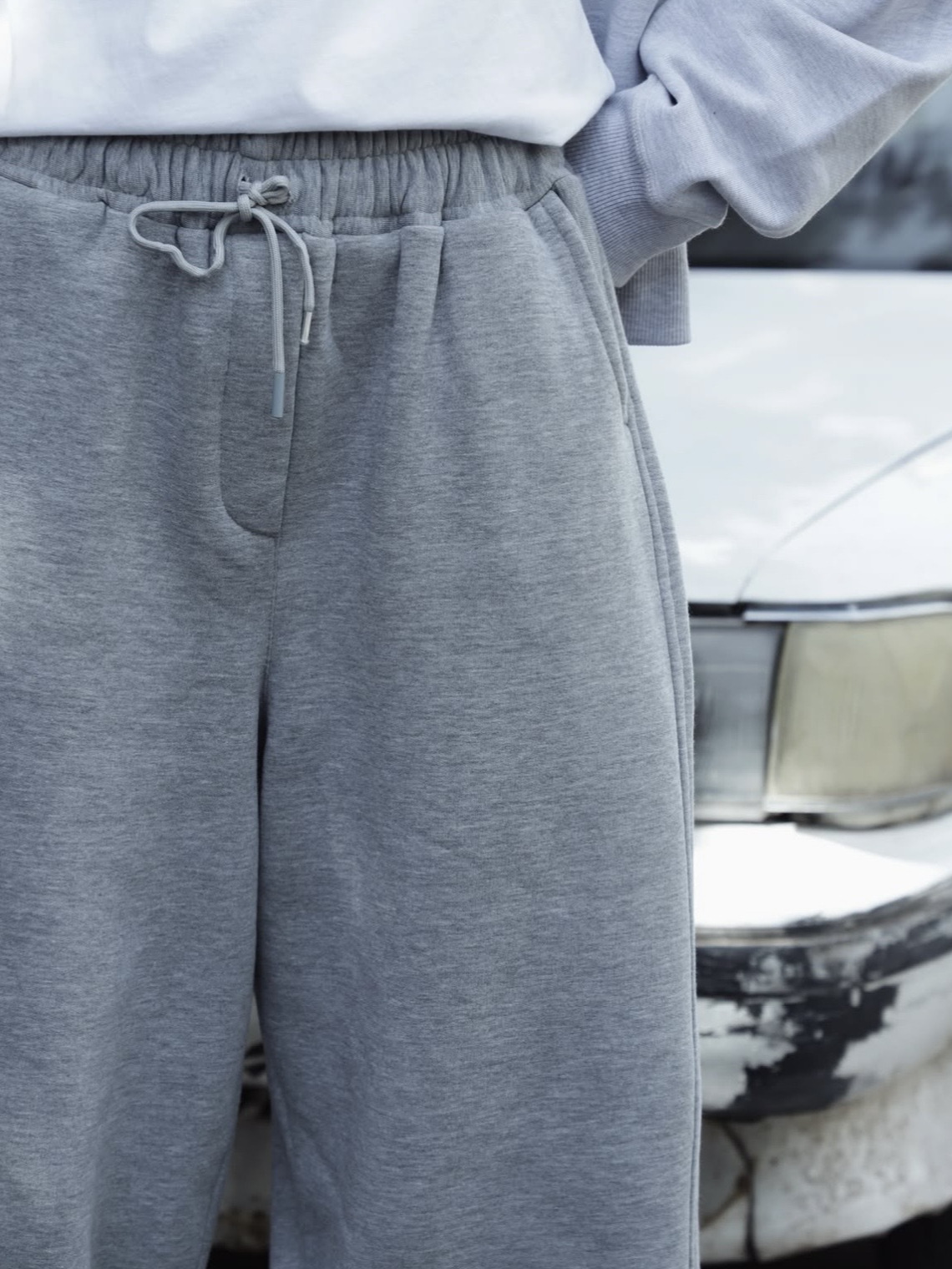 Japón retro pantalones grises para hombres otoño y invierno comercio exterior transfronterizo suelto pantalones deportivos de piernas anchas rectas de color sólido pantalones casuales