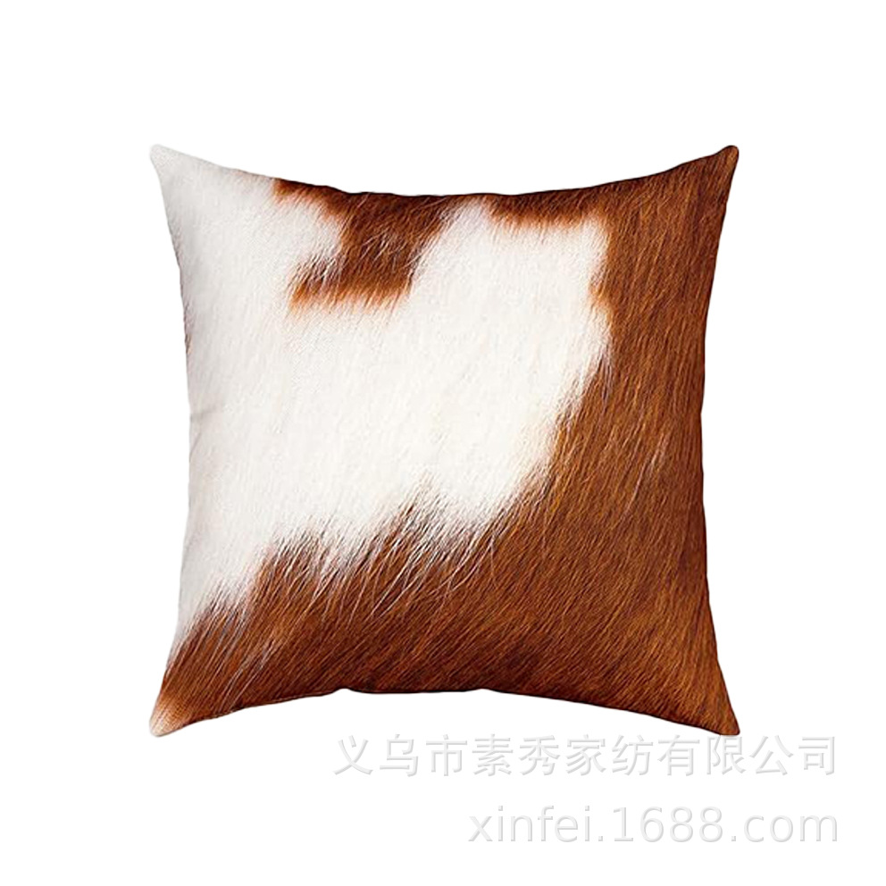 Transfronterizo amazónico Xiyin yak highland ganado animal sofá sala de estar respaldo decoración almohada abraza almohada cubierta de cojín image 22