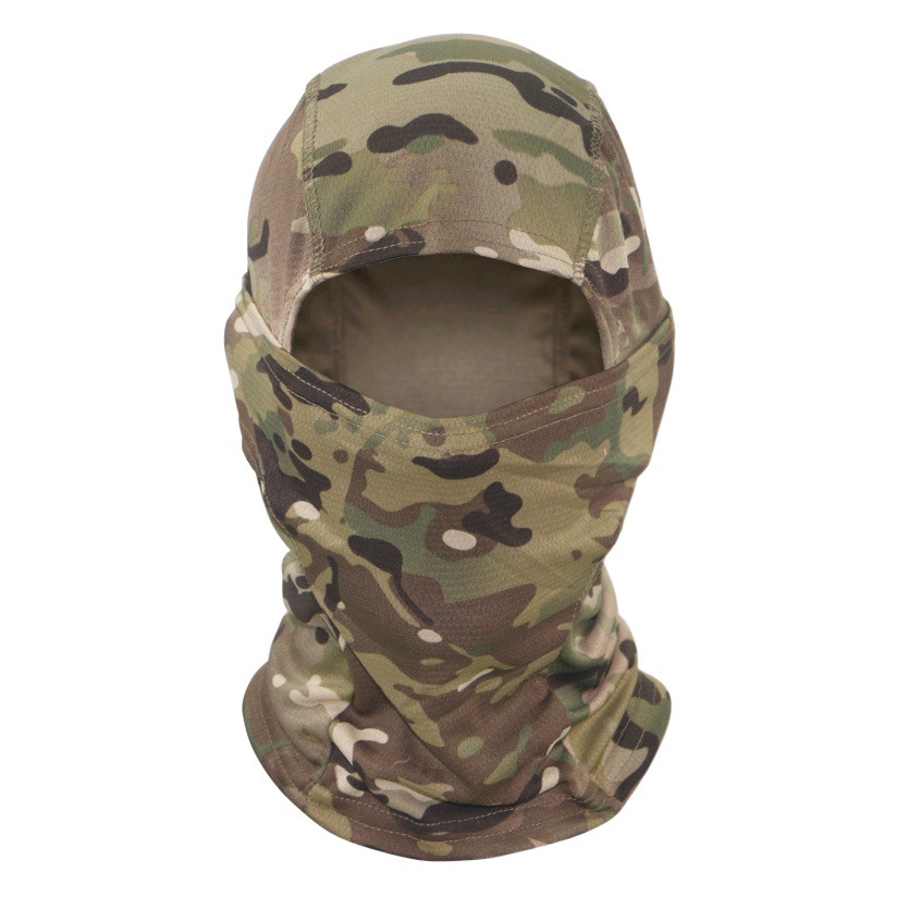 Camuflaje sombrerería máscara de equitación al aire libre transpirable bufanda de secado rápido protección solar cubierta de la cara pañuelo a prueba de viento forro de casco transfronterizo