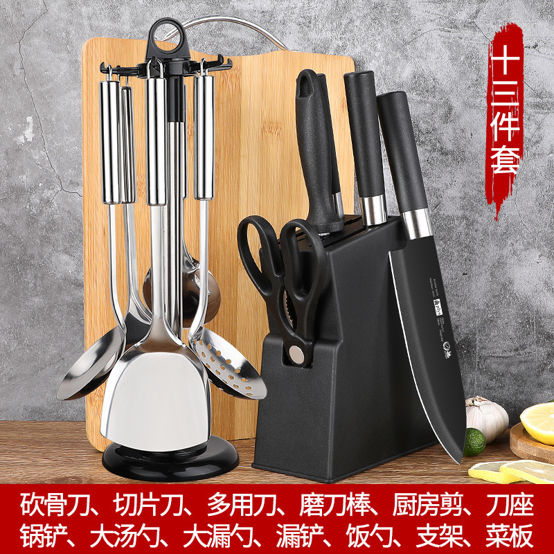 Kit de cuchillos de cocina combinado cuchillo de cocina 2 en 1 cuchillo de cocinero de hueso de un moldeo por inyección de acero inoxidable