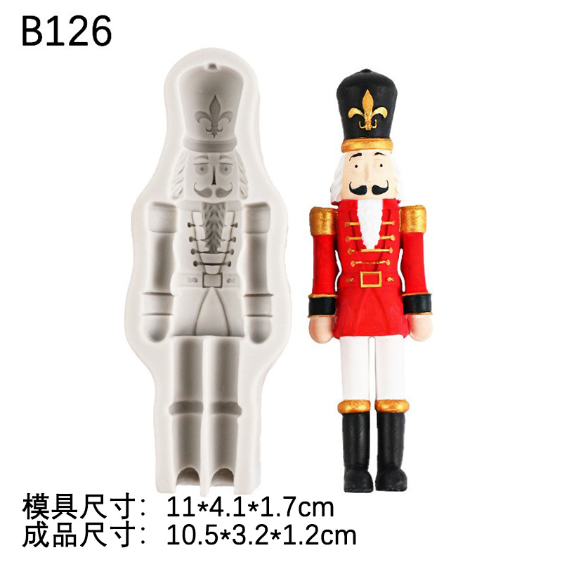 Británico real guardián soldado fondant molde de silicona pastel Galleta de chocolate molde de hornear molde de arcilla epoxi molde decorativo