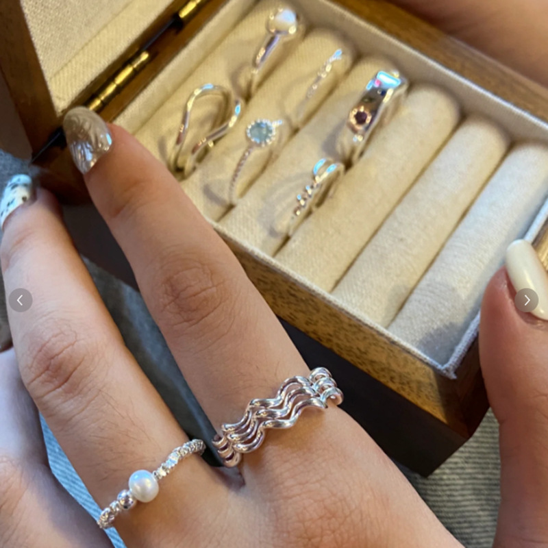 Adjustable Open Ring In 925 Sterling Silver With Sparkling Zirconia_voghion.com