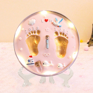 Newborn Baby Hand and Foot Print Mud Lanugo Souvenir Hand and Foot Print Baby Full Moon 100 Days Old Gift Wholesale