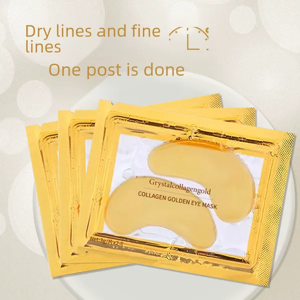 24K Gold Eye Mask Cross-Border E-Commerce Foreign Trade Collagen Fine Wrinkle Improvement Hydrogel Gold Eye Mask