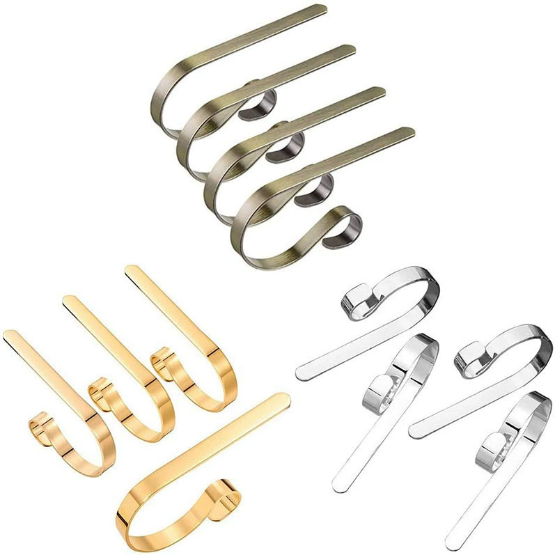 2 шт каминный крючок праздничный металлический место украшения Рождественский крючок Рождественский чулок крючок