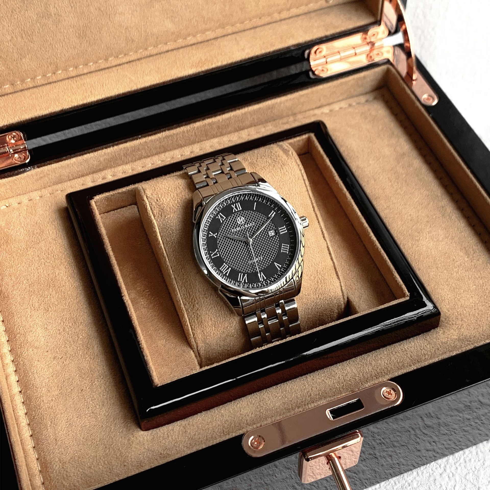  men's watch foreign trade popular waterproof fully automatic quartz watch cross-border e-commerce live broadcast one piece drop shipping wholesale_voghion.com