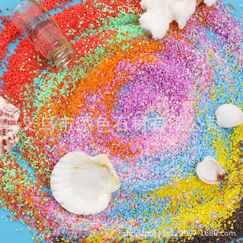 Arena de color, arena gruesa, juguetes de arena para niños, arena granular, arena de deseo, micro paisaje, arena de color 20 mesh