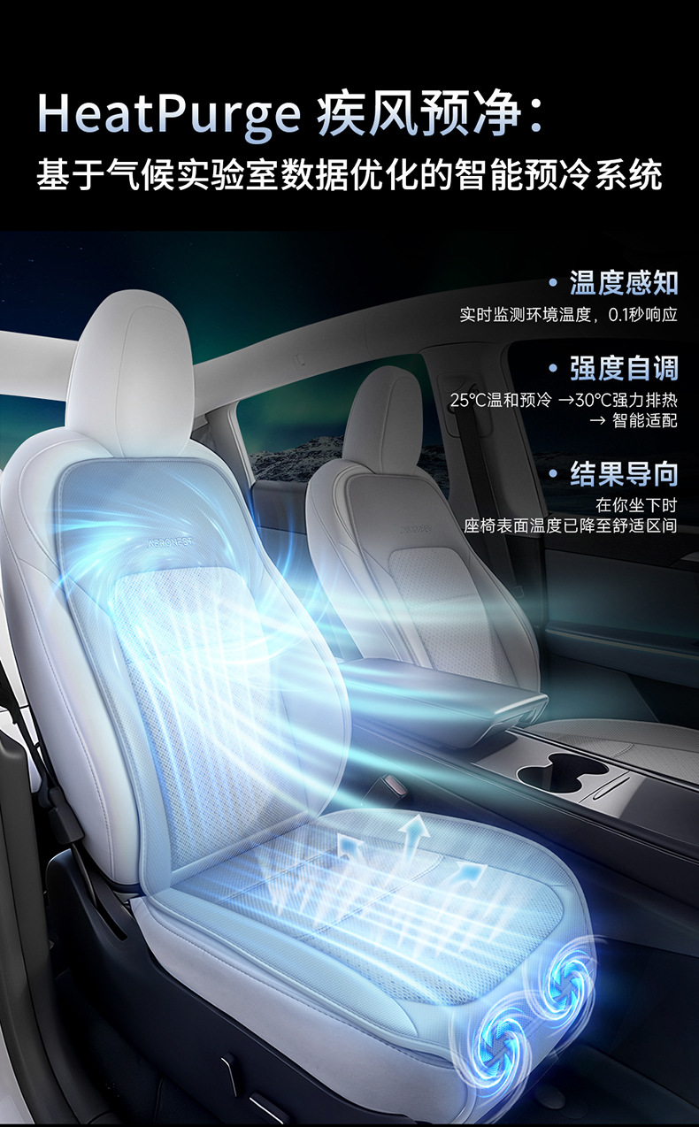 Car Summer Cooling Seat Cushion Noise Reduction Tech Dual-Turbine Ventilation