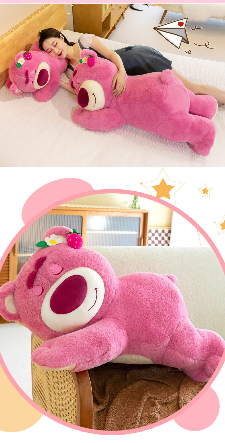 Strawberry bear face pillow_18