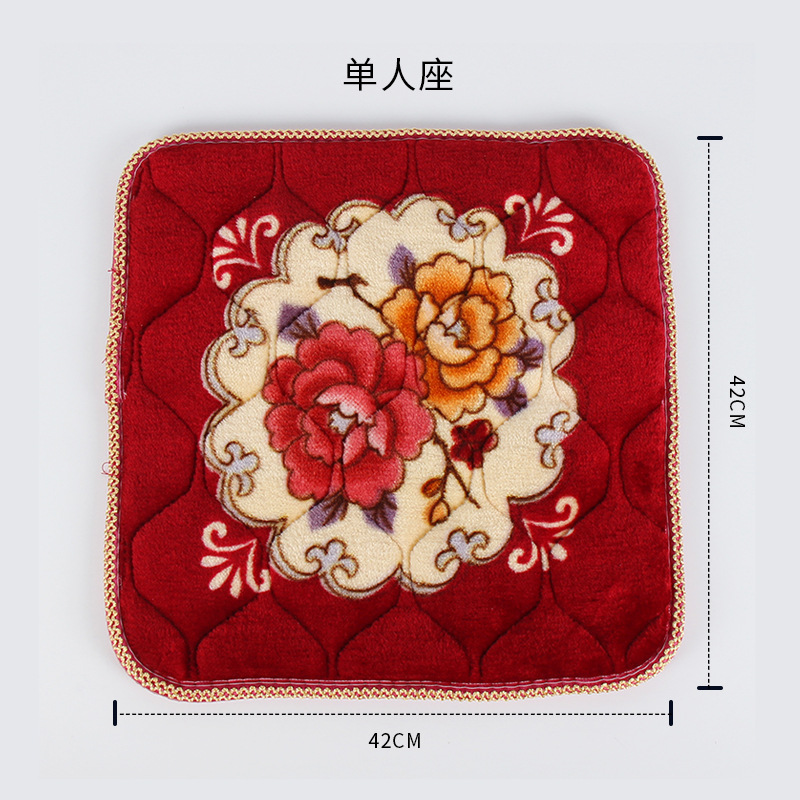 Cojín de algodón de peluche invierno estampado encaje calentamiento de algodón espeso silla cojín de cojín de cojín de comedor fábrica al por mayor