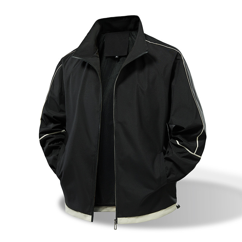 立领棒球服风衣美式飞行员夹克jacket春秋季潮牌男士夹克外套定制|undefined