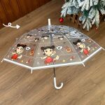 魔童闹海周边哪吒敖丙彩绘透明雨伞痛伞高颜值全自动网红动漫卡通