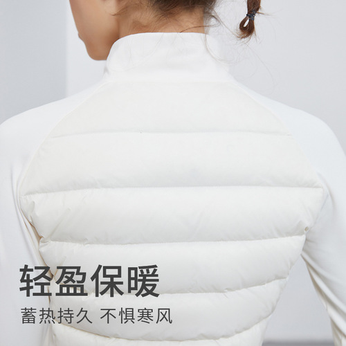 Lulu sport down jacket for women, stand-up collar, skiing slim fit, lightweight and warm, running jacket, yoga casual top