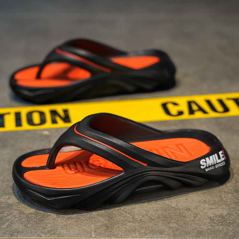 Sandalias para hombre, uso exterior de verano, antideslizante, resistente al desgaste, ejercicio, sensación de mierda, fondo suave, chanclas de ocio de playa ligeras 46