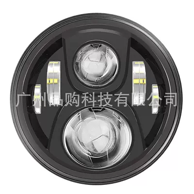 led headlight Wrangler headlight Angel: Ön faralar - f-7-inch-silver-plus-5-yuan-one