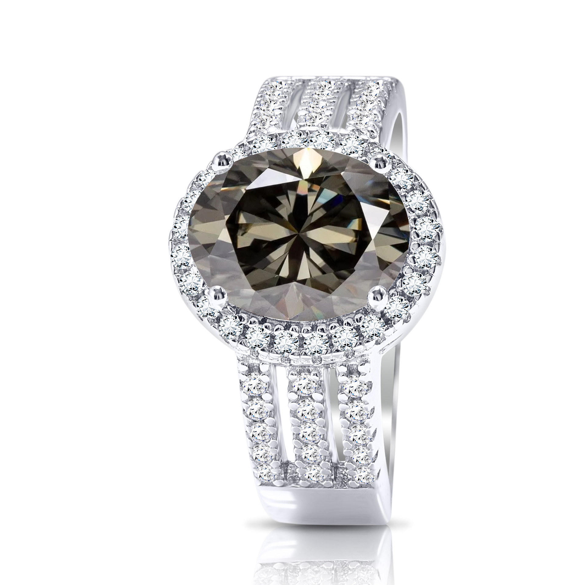 925 plata 3 quilates piedra de mosaico anillo de diamante de plata esterlina femenina exagerada personalidad simple diseño original anillo de anillo de fila