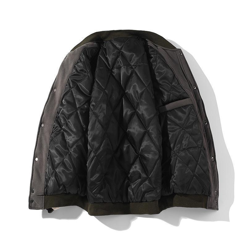 Comercio exterior transfronterizo mayorista 2024 invierno nuevo estilo japonés fondo blanco azulejo gran chaqueta de béisbol M - 5X