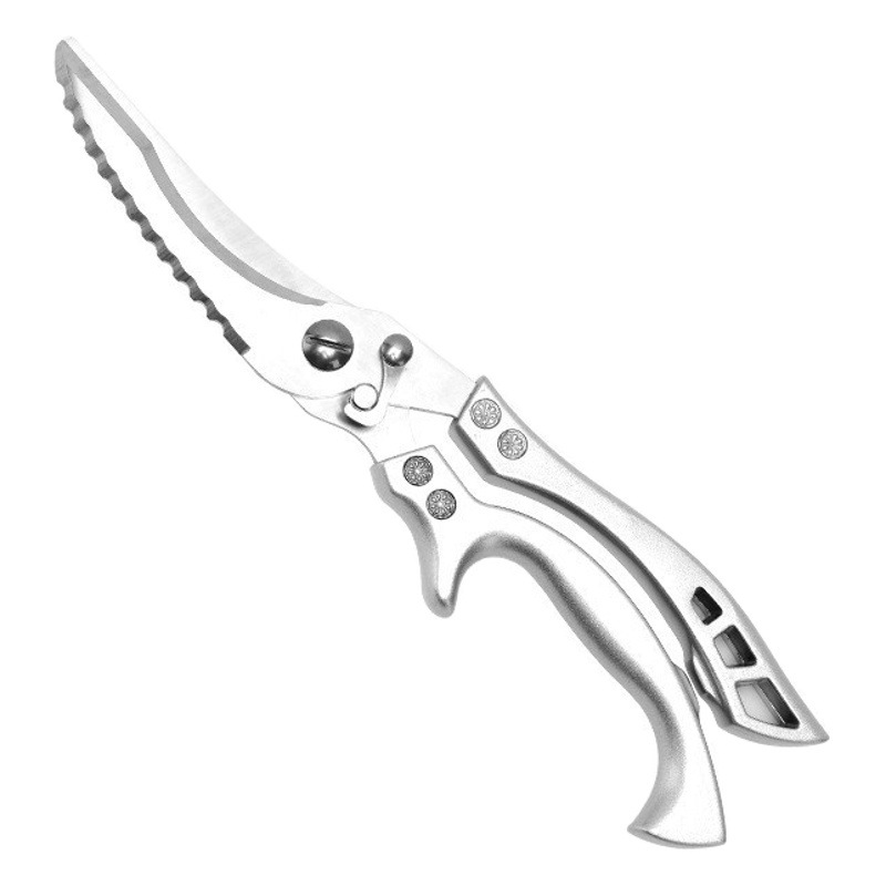 Cruz-frontera fuerte hueso de pollo tijeras mango de aluminio tijeras de cocina de acero inoxidable hogar tijeras barbacoa cocinado alimentos tijeras mariscos tijeras