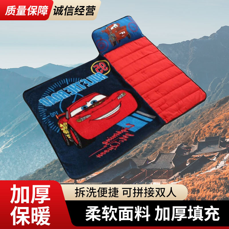 도매 아마존 어린이 봉투 스타일 침낭 인쇄 침낭 어린이 점심 시간 접착제없는 면 침낭 맞춤 처리