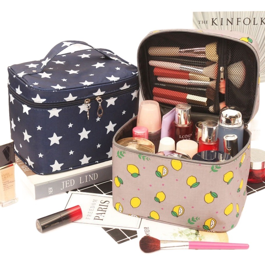 New Portable Cosmetic Bag Waterproof Small Fresh Female Cute Portable Multi-Functional Travel Cosmetics Toiletry Storage Bag