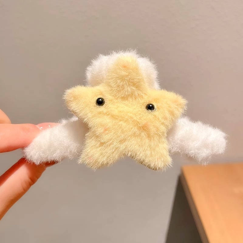 Colorido estrella peludo horquilla femenina Otoño e Invierno lindo Bangs BB clip horquilla trasera cabeza rota pelo clip lateral pinza