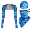 Street sports set, silk triangular scarf, mask, cloak, sun protection, 3 piece set