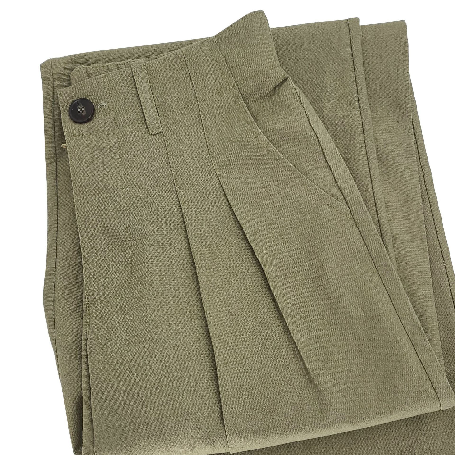 Breathable Linen-Cotton Straight Leg Pants For Women – High-Waisted Summer Trousers, Lightweight & Office-Ready (Black/Mint/Blue/Orange/Red/Pink)_ecoleips.com