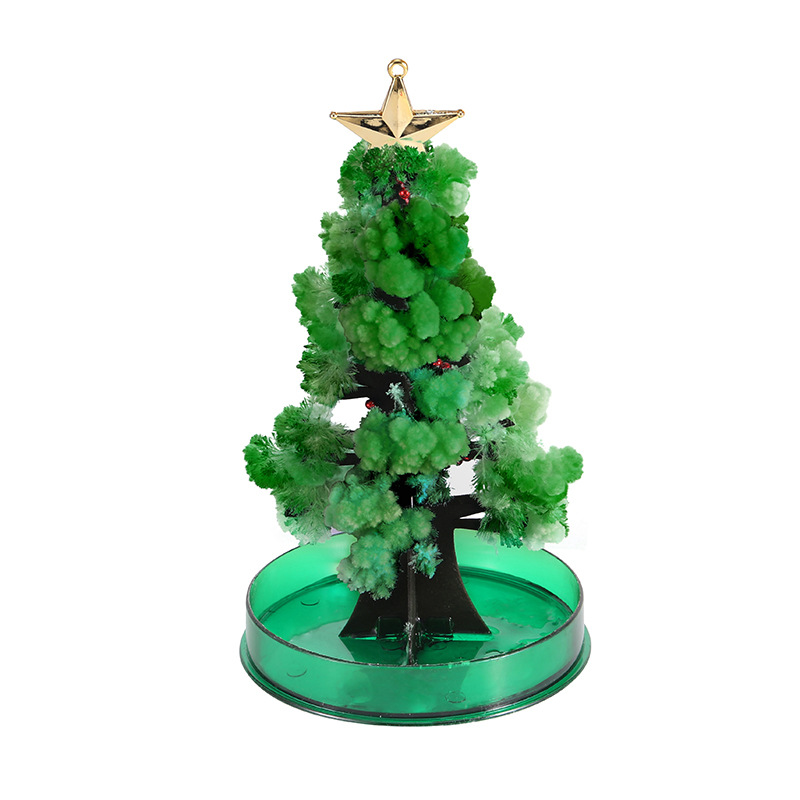 árbol de Navidad mágico árbol de papel floreciente crecimiento mágico árbol de cristal para niños DIY juguetes experimentales científicos