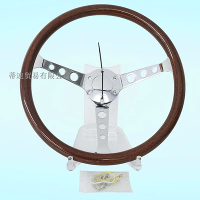 steering wheel classic retro 380MM – Steering wheel - round-hole-electroplating-rack-15inch-steering-wheel