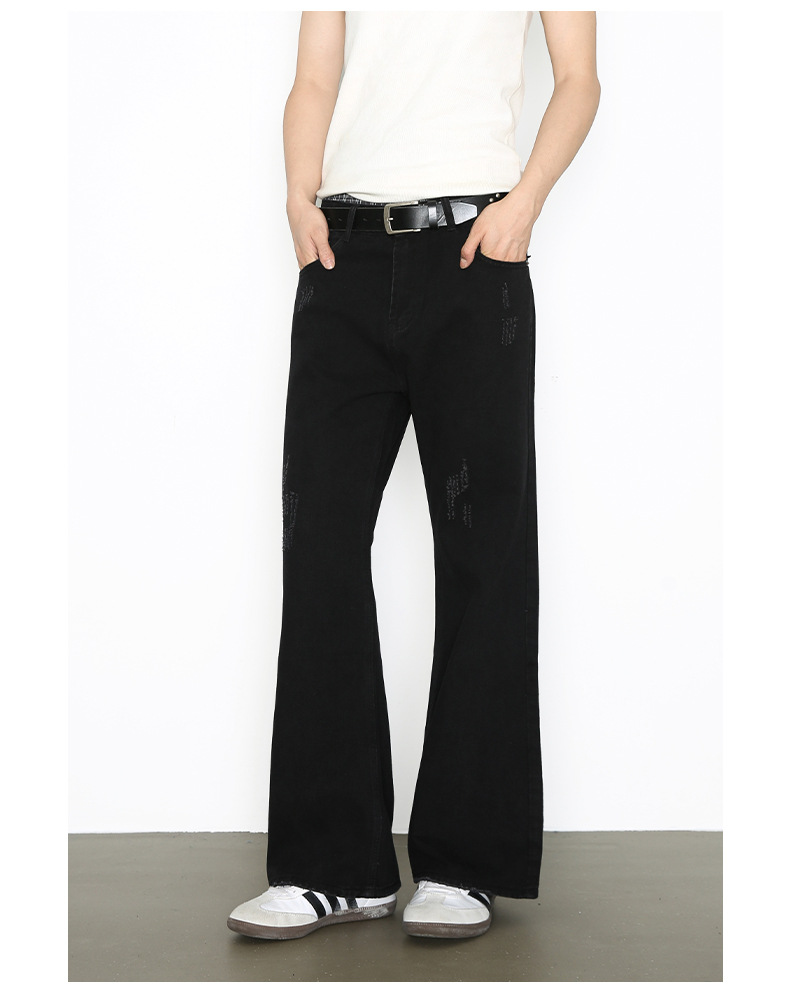 Flare Jeans High Street Style Loose Fit Straight Leg Slim Fit Long Pants American Trendy Brand Retro in Stock_mkmklike.com