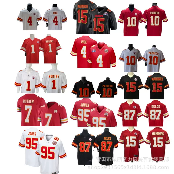 Captain Chief Nflchiefs Kansas American Cross-Border Second Generation Rugby 87 # Kelce15Mahomes Embroidery
