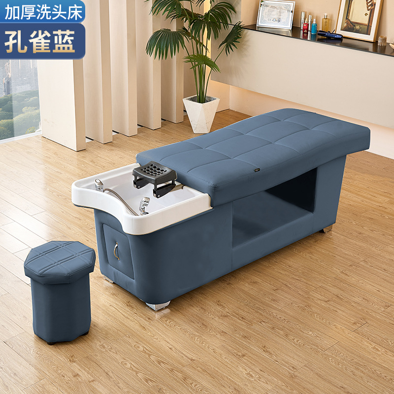Barbería cama de lavado de cabello especial con calentador de agua de circulación de agua fumigada cama de tratamiento de cabello tailandés salón de belleza cama de cama plana