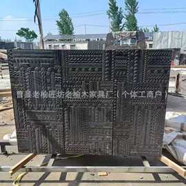 北欧老榆木餐边柜鞋柜全实木边柜复古型门厅柜小户型轻奢玄关柜