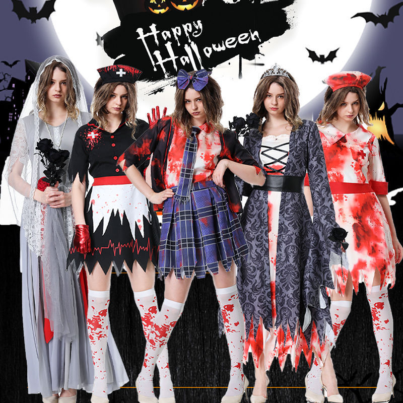 ハロウィーン吸血鬼海賊cos服成人血浸看護師医師学生魔女パーティー衣装卸売り|undefined