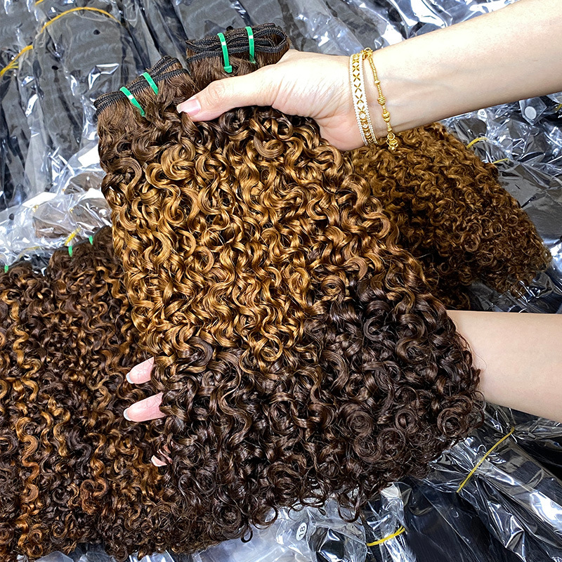 Cortina de Cabello Humano Rizado, Tejido a Mano, Apto para Tinte, para Mujeres
