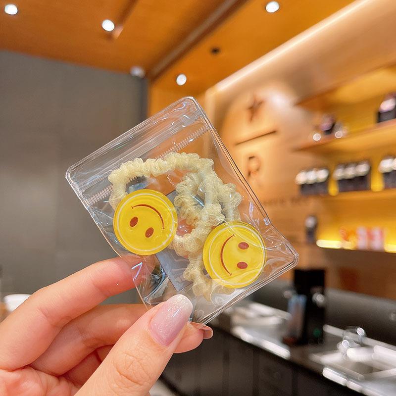 Banda de pelo de intestino delgado de dibujos animados para niños Coreano lindo lazo banda de goma para cabello Niñas bebé no duele cuerda de pelo tocado al por mayor