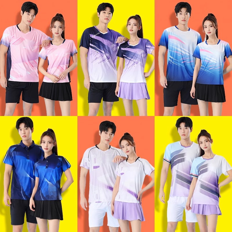 Badminton Suit Customized Student Adult Short-Sleeved Shorts Club Training Camp Quick-Drying Breathable Group Competition