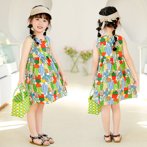 Pure cotton girls skirt baby summer dress little girl infant child 1 dress 2 child 3 years old summer