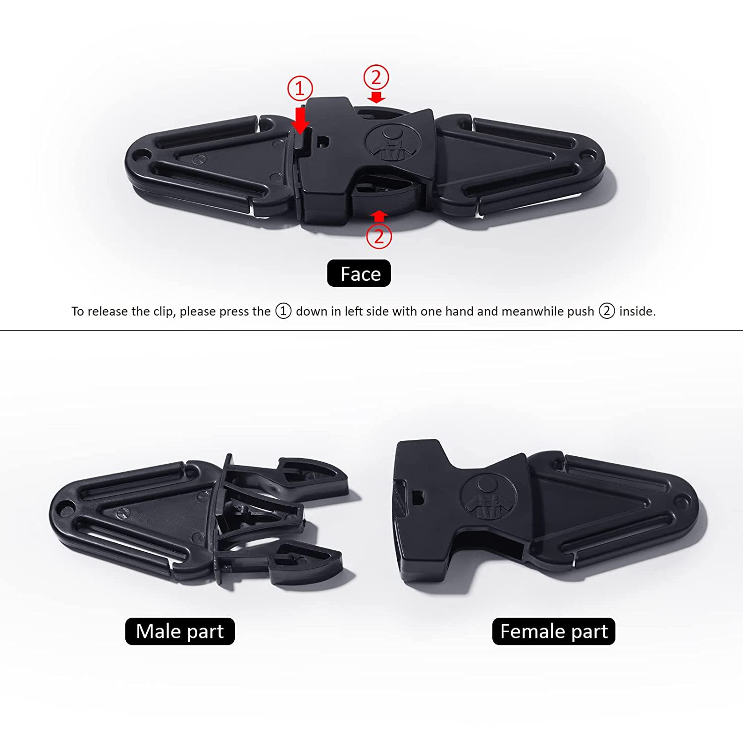 Spot car seat chest strap clip anti-escape child safety seat chest buckle adjuster child seat accessories batch