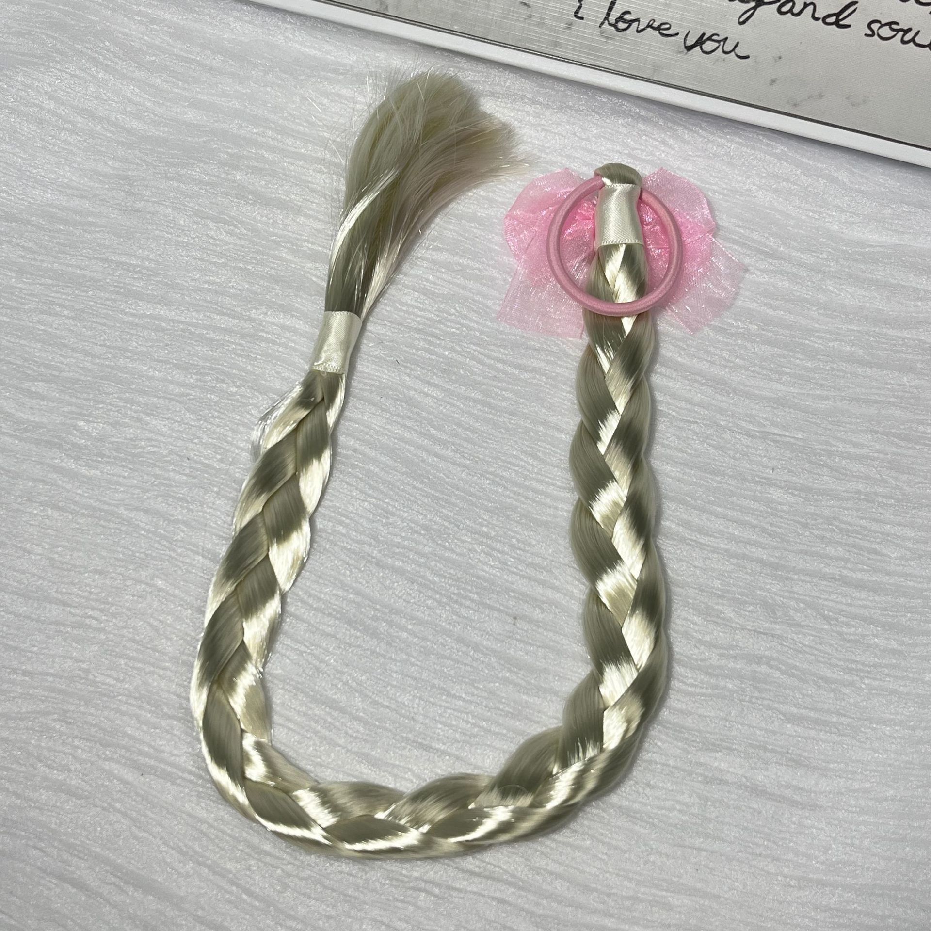 Princesa pareja peluca infantil princesa roljuegos de cabello bandas accesorios de ropa para niñas peluca trenzada corona