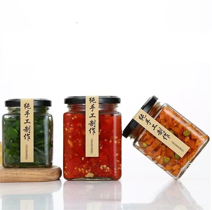 メーカー卸売ガラス密封瓶食品グレードの蜂蜜瓶ピクルス瓶漢方薬軟膏栄養瓶ジャム梨軟膏瓶|undefined