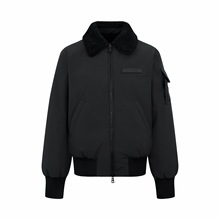 跨境高品质蒙家 双面飞行员羽绒服羊羔毛加厚貂反领外套男女开衫