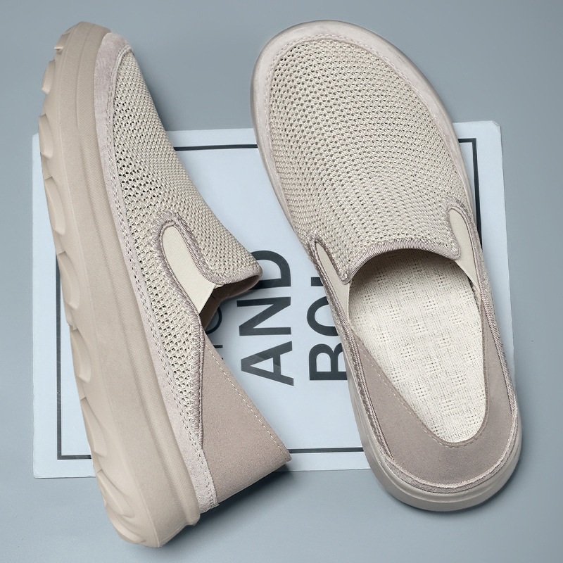 Zapatos de hombre de verano nuevos viejos zapatos de tela de Beijing zapatos de papá tejidos transpirables no olor pies suaves zapatos casuales de un solo pie