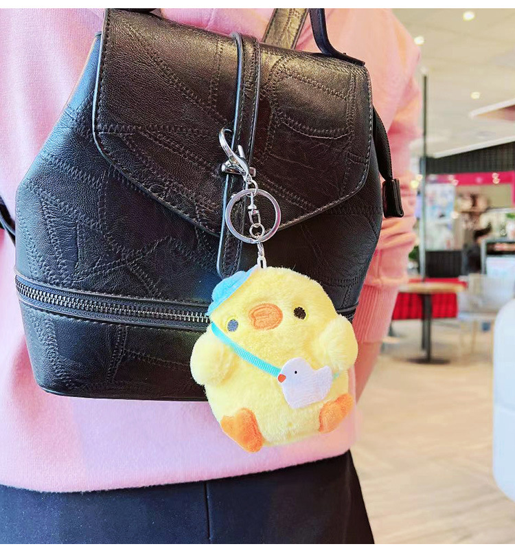 Llavero de peluche de pollito chillón, suave y adorable, muñeco de trapo, venta al por mayor de fábrica, divertido y adorable