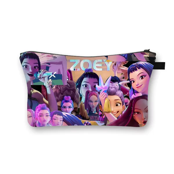 Hunter Girls' Makeup Brush and Cosmetic Bag for Girls, Waterproof Large Capacity Storage, Portable Toiletry Bag for Children