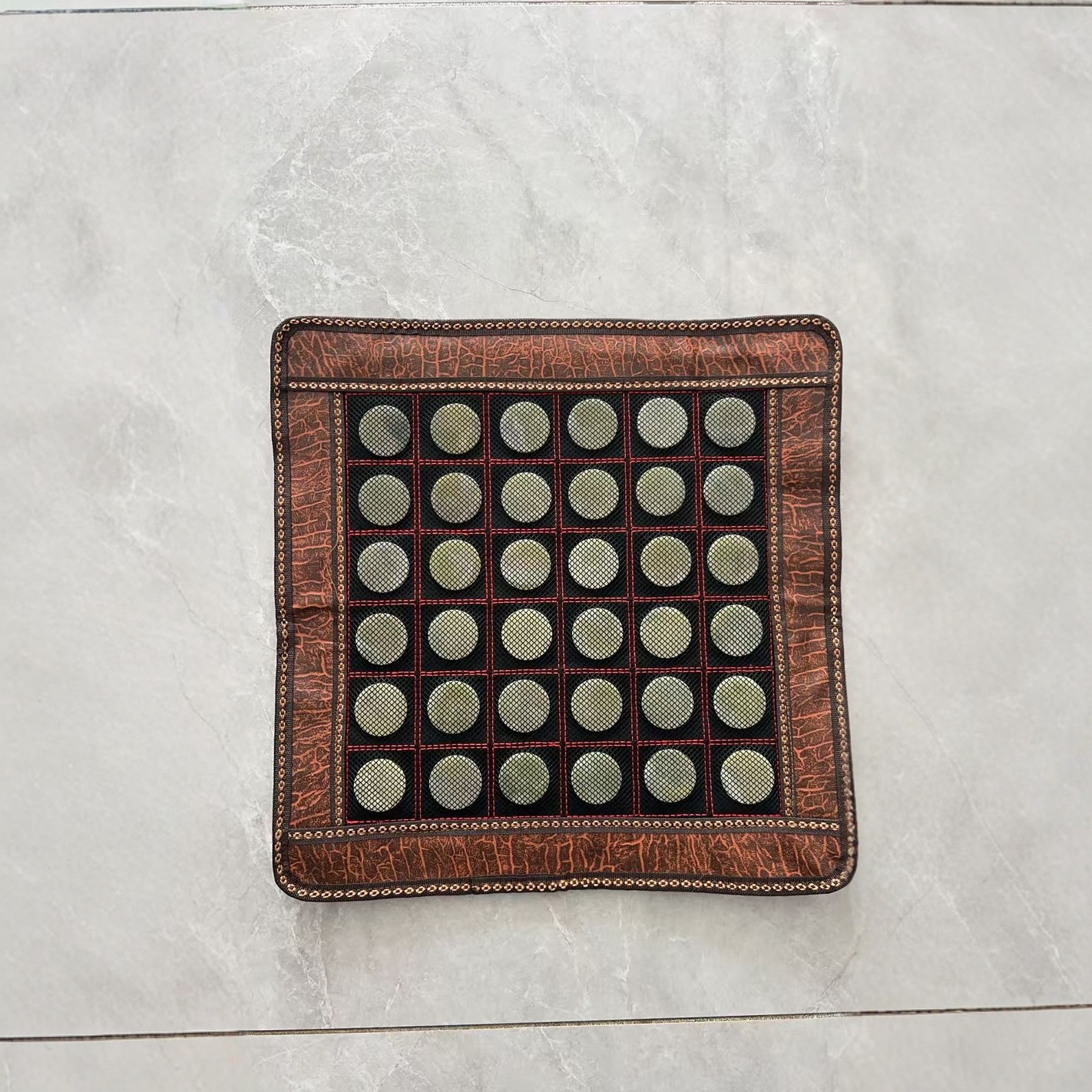 玉石座垫网面红外加热椅垫沙发垫护腰理疗玉石枕