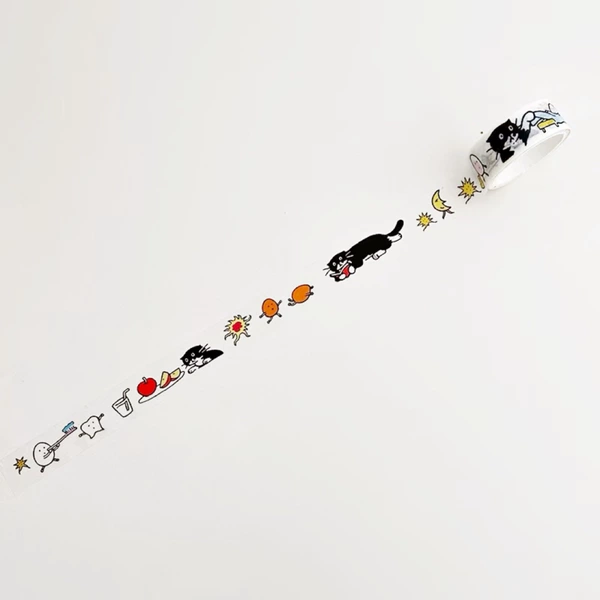 Washi Tape—Sun Moon Black Cat