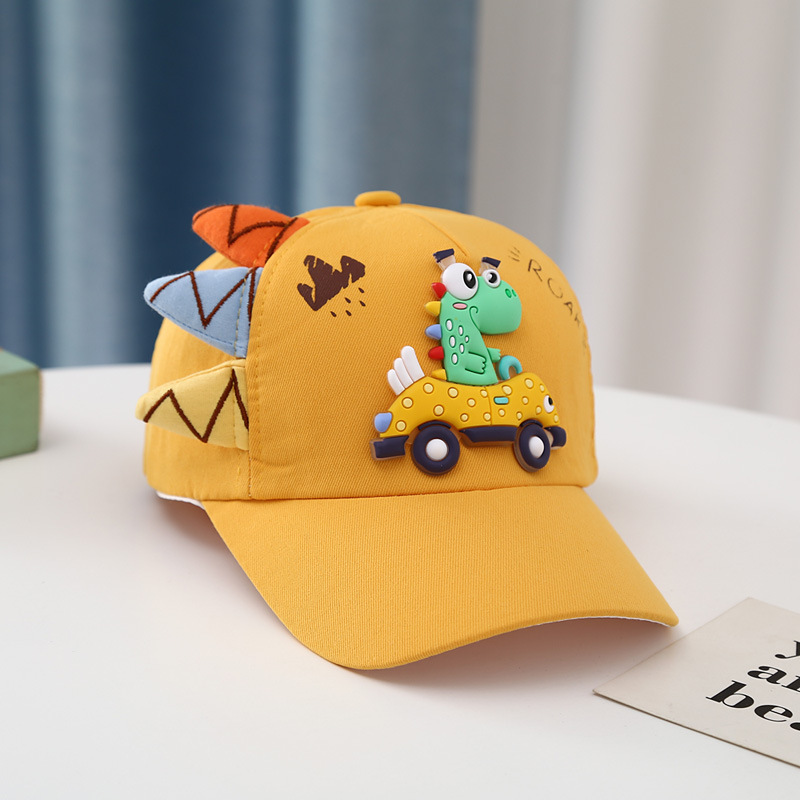140g Weight Cotton Blend, Polyester Fabric Type Baseball Cap Hats Type 1 Piece Quantity Outdoor, Daily Occasion Dinosaur Pattern Summer, Spring Season Children Unisex Gender Cartoon Style Style Children Unisex Cartoon Style Dinosaur Baseball Cap 9