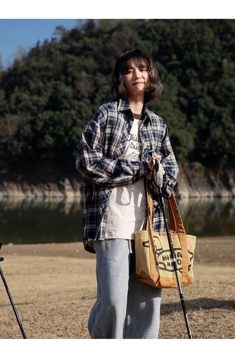 Plaid INS New Standard Trendy Long Sleeve Elegant Youth Popular Men's Harajuku Fashion Spring Autumn Shirt Daily_viptrois.com