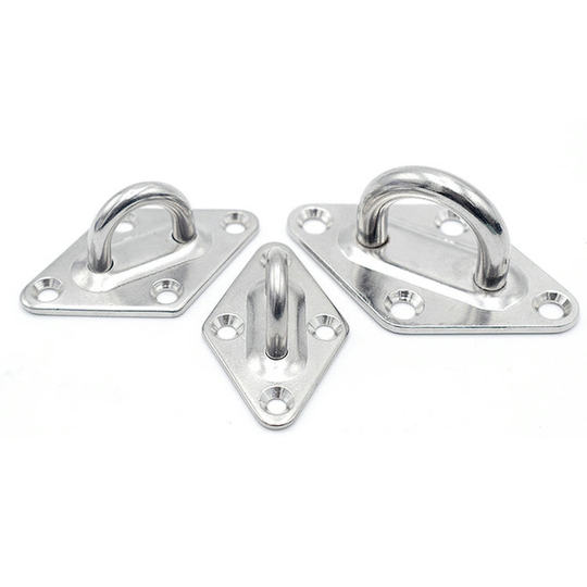 304/316 stainless steel diamond hanging Ring door buckle sunshade sail fixed buckle drawstring accessories yacht fixed buckle plate hole